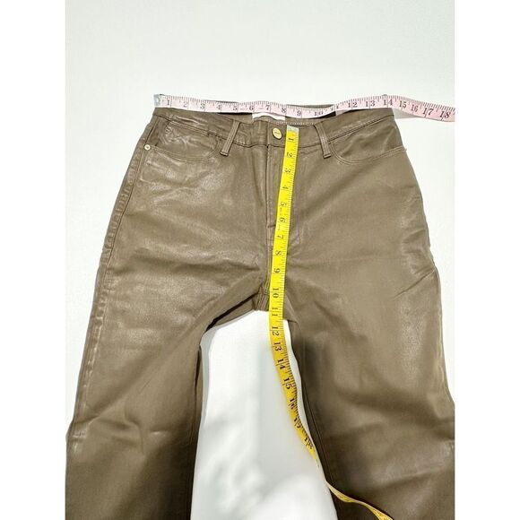 Frame Women's Le High Skinny Jeans Military Coated Green Size 28 - Picture 10 of 15